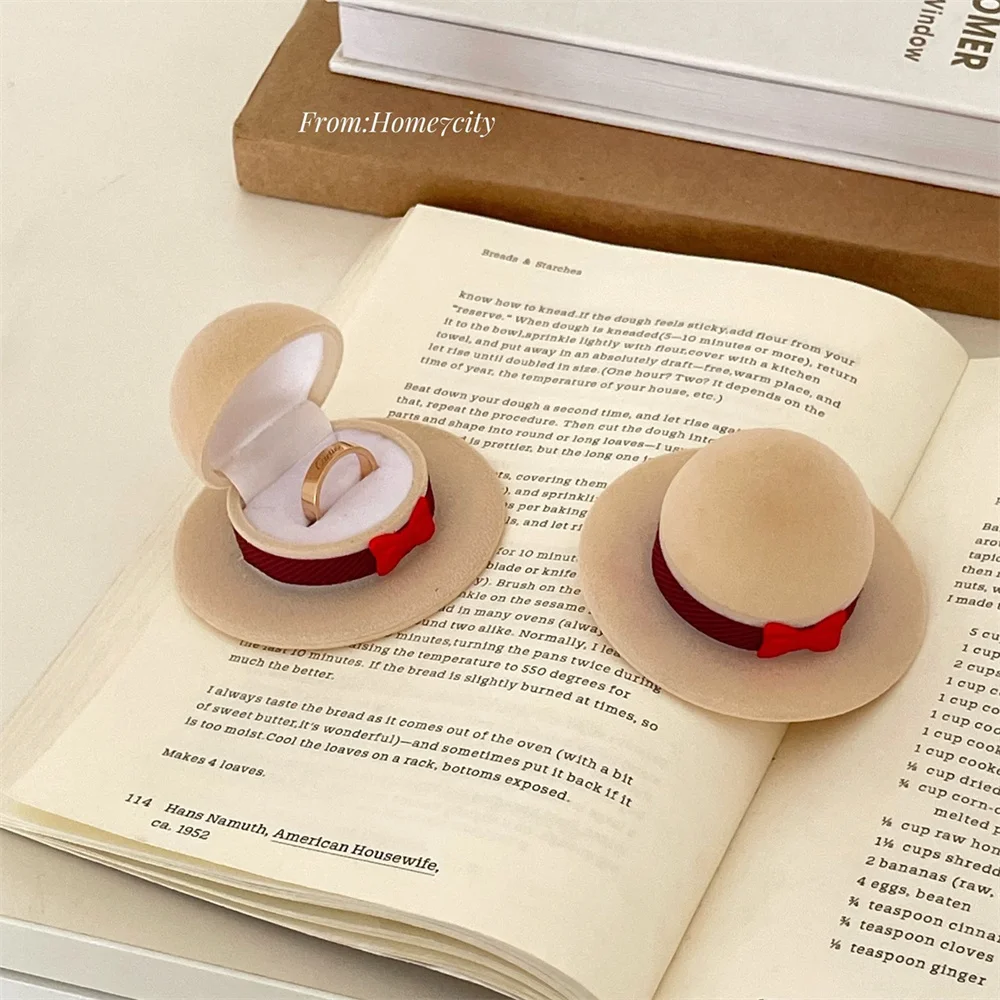 Velvet Box Bow Gift Box Jewelry Display Unique Earrings Holder For Proposal Wedding Gift Girlfriend Gift