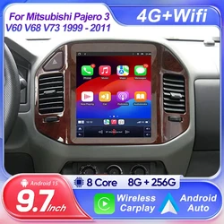 9.7 inch Android For Mitsubishi Pajero 3 V60 V68 V73 1999 - 2011 Carplay Car Radio Multimedia Player GPS Navigation WIFI 2 Din