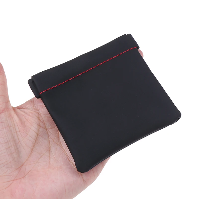 Portable Earphone Case PU Leather Storage Bag Headset Headphone Carrying Pouch Earphone Accessory Protector 8.4x8.4cm