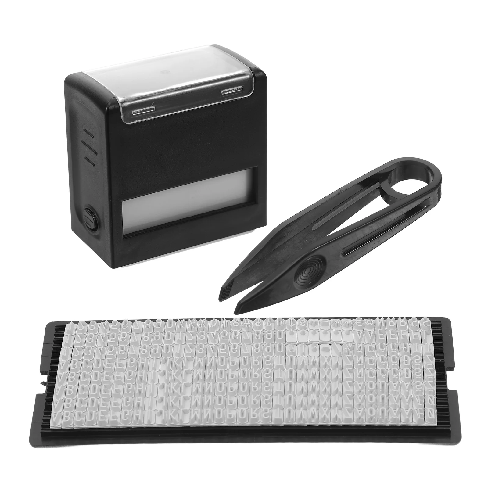 

1 Set Office Stamp Kit Diy Self Inking Stamp Abs Message Text Maker Tool For Business Address School Crafting Marking Reusable