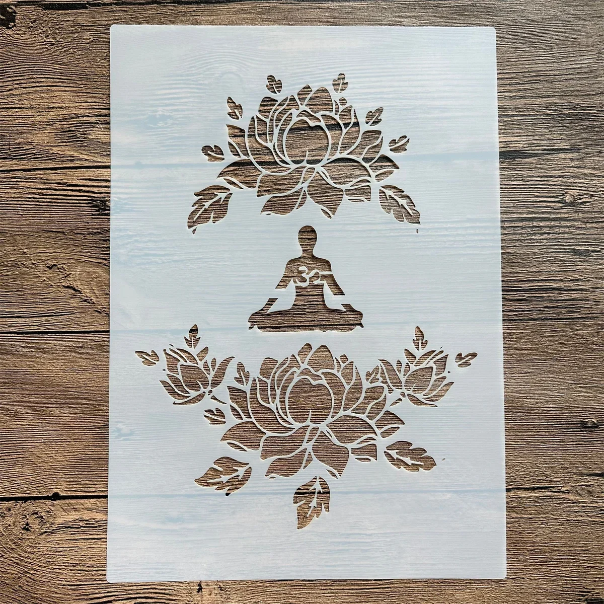 

A4 29*21cm DIY mandala mold for painting stencils stamped photo album embossed paper card on wood fabric wall Lotus Buddha Faith