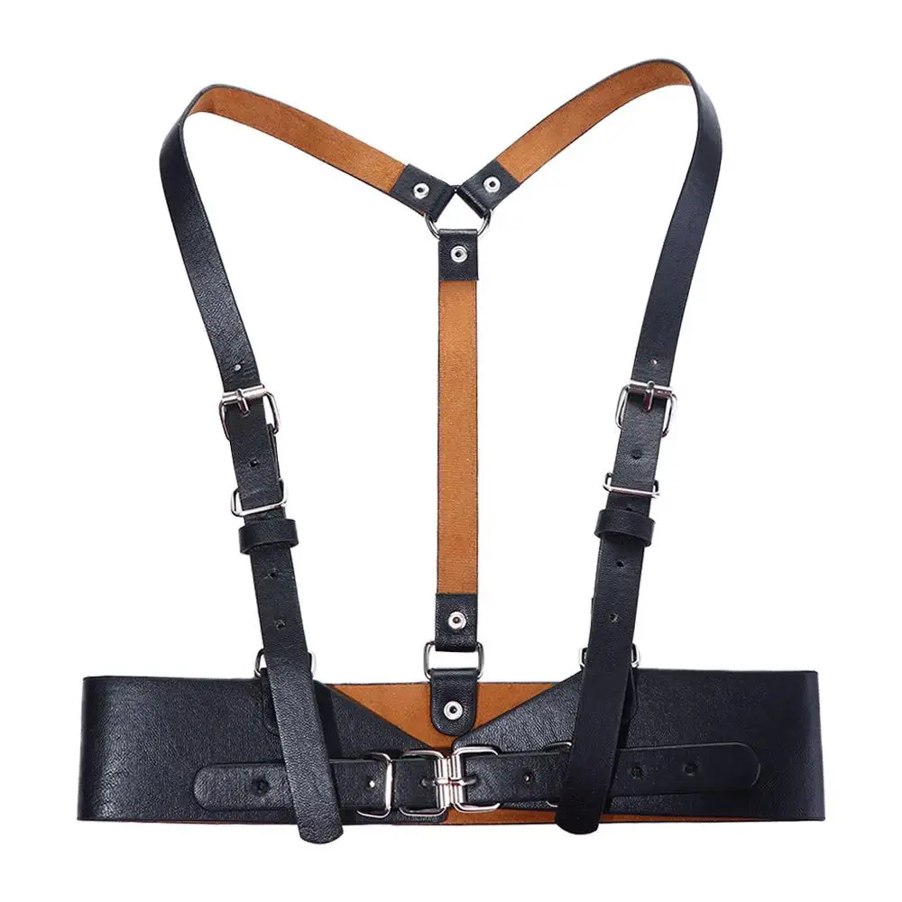 

Vintage Punk High Waist Bandage Body Bondage Corset Suspender Belts Elastic Waist Strap Wide Waistband PU Leather Cummerbund