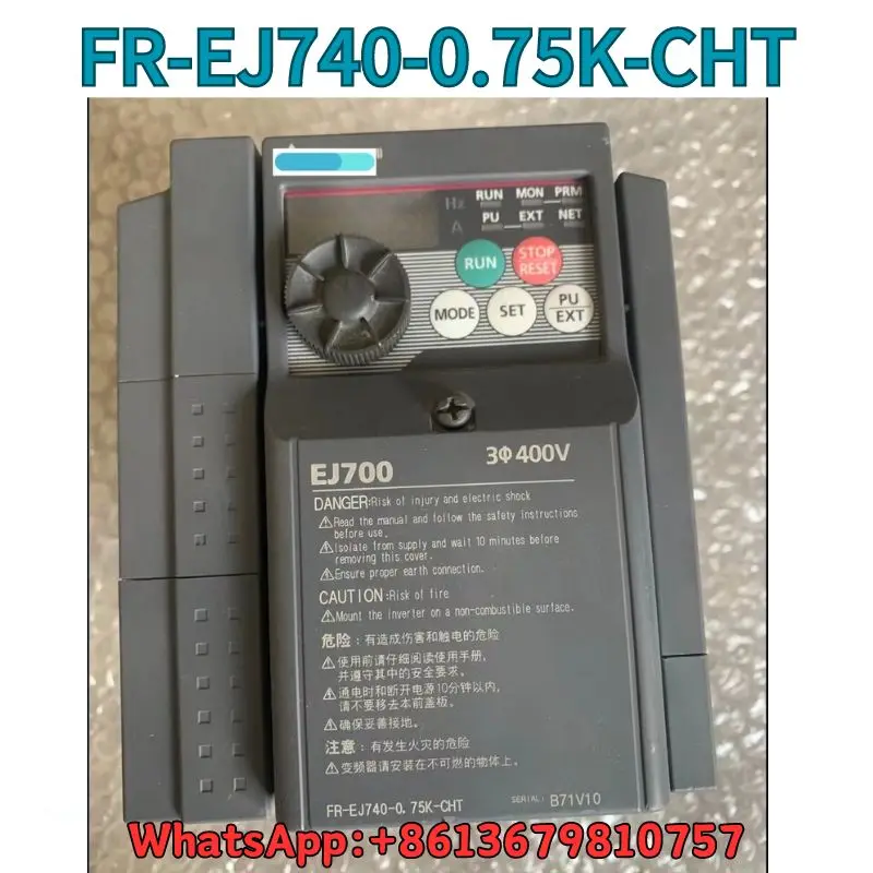 

Used Frequency converter FR-EJ740-0.75K-CHT 0.75KW test OK Fast Shipping