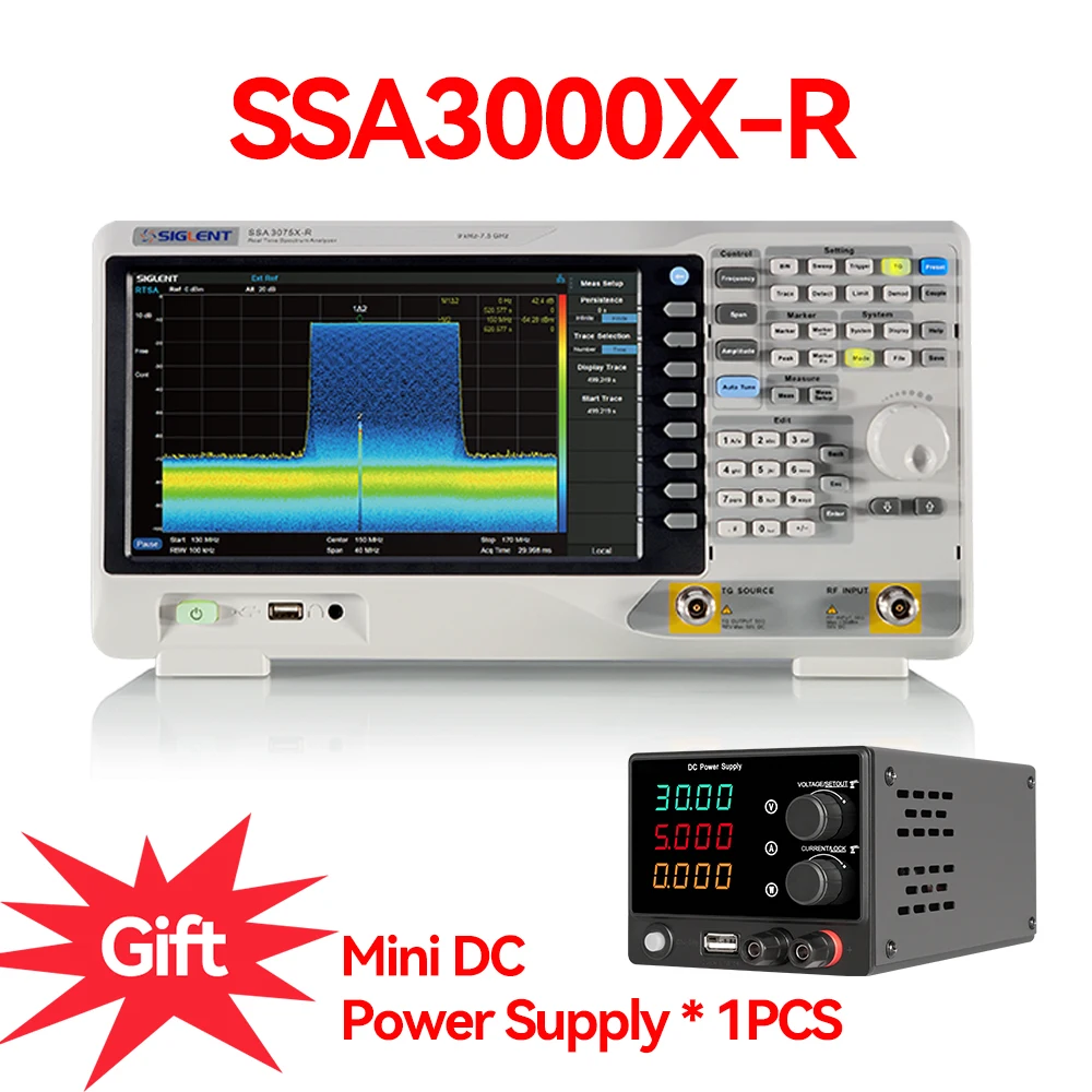 Siglent SSA3000X-R Real-Time Spectrum Analyzer 9 KHz - 7.5 GHz Frequency Range for RF Electronic Components Testing