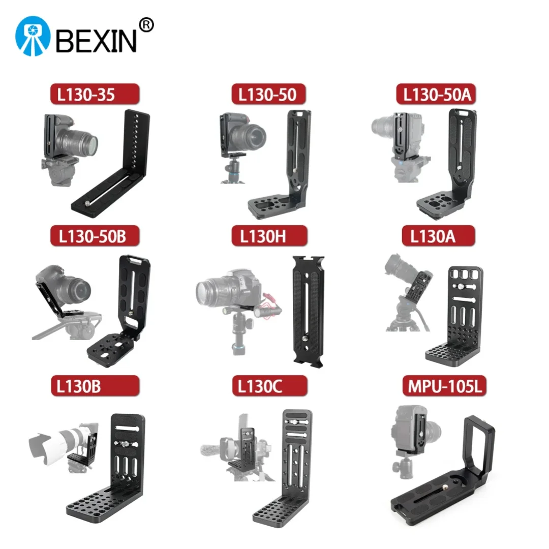 Bexin universal tiro vertical liberação rápida l placa 1/4 "adaptador de parafuso montagem para câmera tripé estabilizador gimbal ballhead