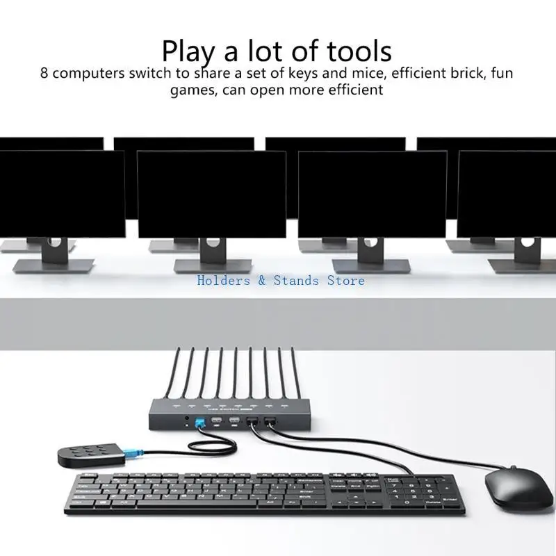 

Y4UE USB2.0 Hubs Manual Switching Printer Sharing Device 8 in 4 Out Data Transfer Converters