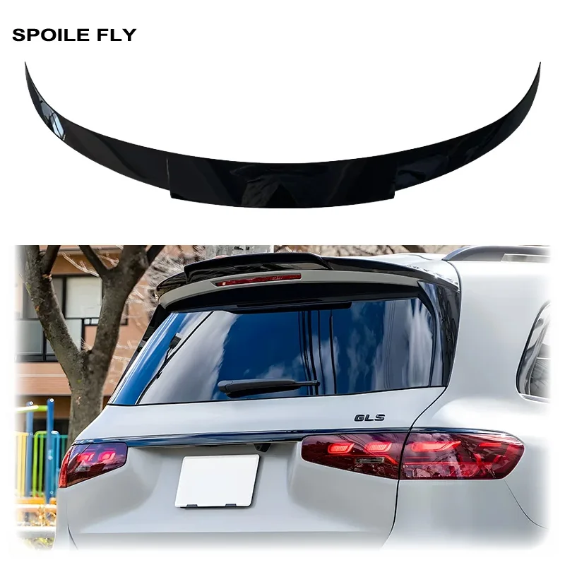 2020 To Up For Mercedes Benz GLS X167 BB Style 50 450 500e 350d GLS63 AMG Rear Spoiler Trunk Lip Wing Gloss Black ABS Body Kit