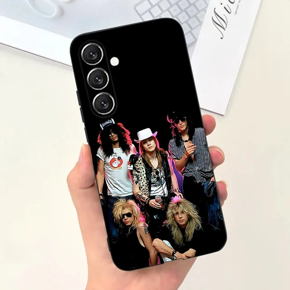 밴드 G-Guns N Roses 전화 케이스 삼성 S25,S24,S21,S22,S23,S30,Ultra,S20,Plus,Fe,Lite,Note,10,9,5G 블랙 커버용 전화 케이스