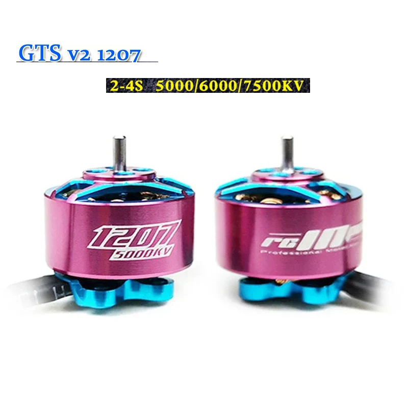 4PC RCINPOWER GTS V2 1207 5000/6000KV 3-4S 7500KV 2-3S Brushless Motor for RC Drone FPV Racing