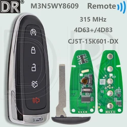 DR CJ5T-15K601-DX 4D63+/4D83 DST80 M3N5WY8609 315MHz Keyless Go Car Remote Key For Ford Escape Focus C-max Maverick 2013-2018