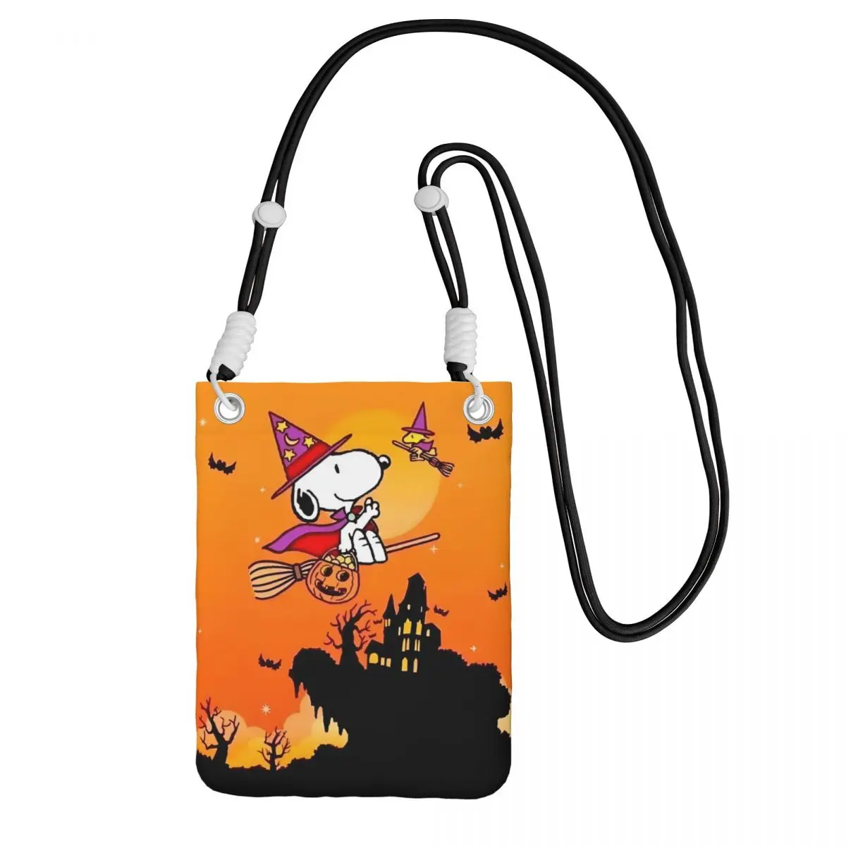 

Custom Fashion S-Snoopys Mobile Phone Bag Travel Hiking Women Men Cartoon Small Crossbody Purse Smart Phone Wallet With Strap