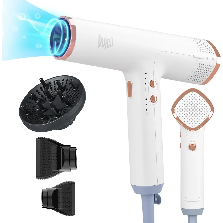 

Hair Blow Dryer 1875W High-Speed BLDC Professional 110000 RPM Quiet Hair Dryer with Diffuser 7X Faster Salon Blow Dryers for Wo