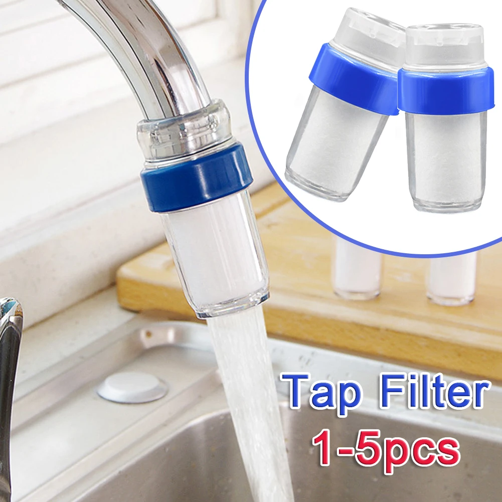 5Pcs Household Faucet Water Filter Splash Proof Kitchen Faucet Spouts Universal Purifier Filtration Cartridge Shower Tap Nozzle