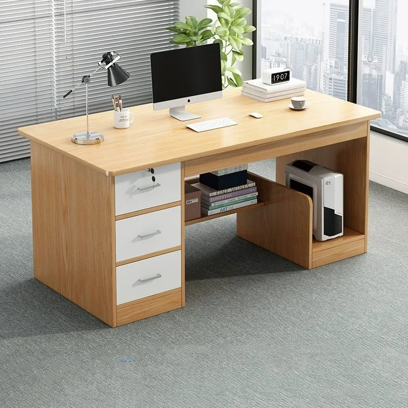 fe-Wooden Office Desk Gaming Standing Modern Computer Drawer Luxury Office Desk Multifunctional Escrivaninha Home Furniture