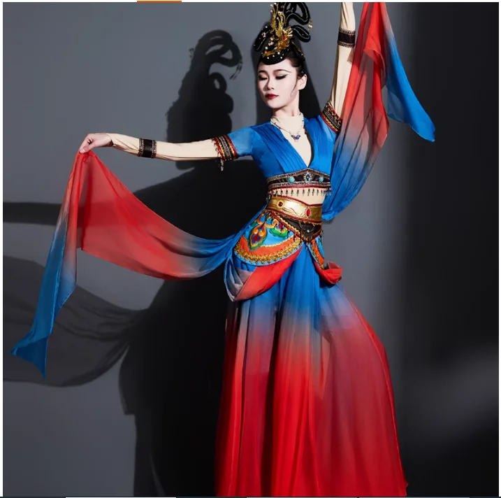 

New Oriental Pipa Dance Dress for Women - Dunhuang Flying Apsaras Dance