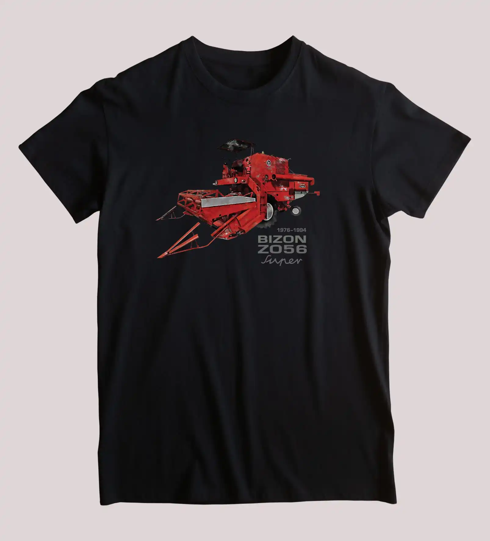 Poland Built Bizon Z056 Super Combine Harvester T-Shirt. Summer Cotton Short Sleeve O-Neck Mens T Shirt New S-3XL