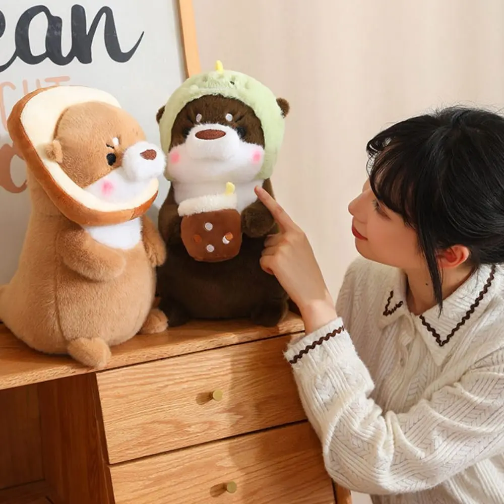 

Мягкая плюшевая игрушка-выдра с милым дизайном, в головном уборе, в виде фрукта, трансформируемая, 30/40 см, мягкая игрушка-выдра