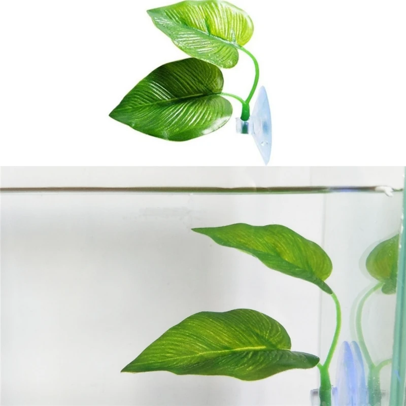 Ornamental Plant Aquarium Double Layer Spawning Leaf Betta Fish Relax Artificial Hide Hammock Pet Supplies Plants Decoration