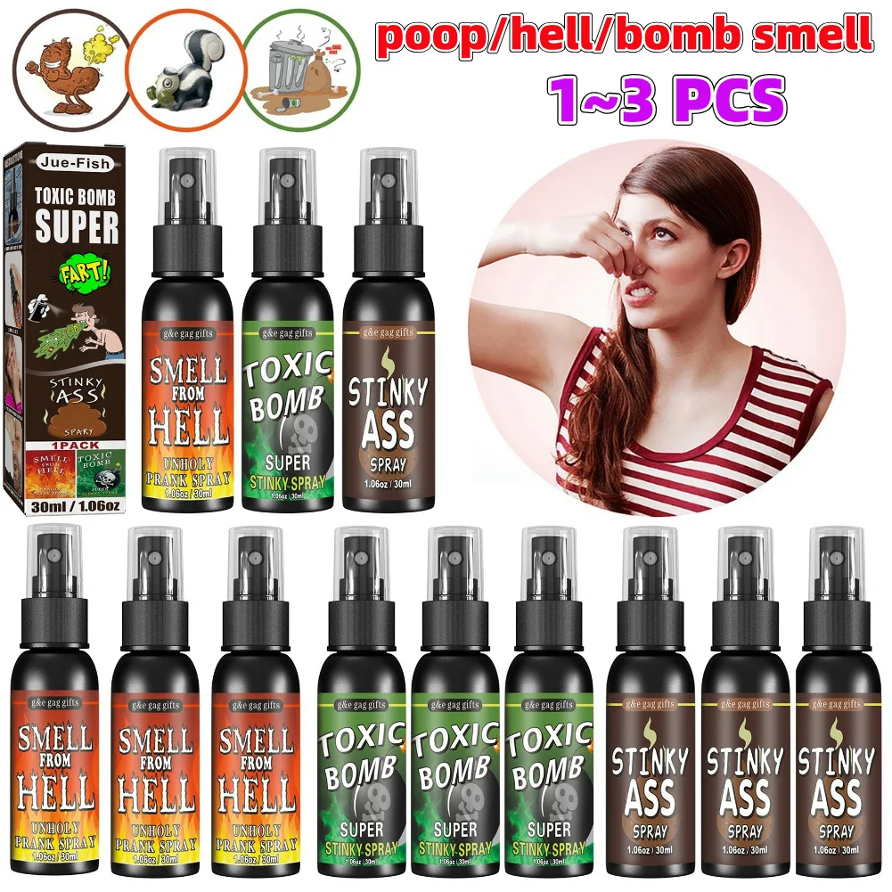 

30ml Fart Gag Spray Prank Joke Plastic Spray Can Stink Party Supplies Stinky Fart for Adults Kids Non Toxic Halloween Funny Toys