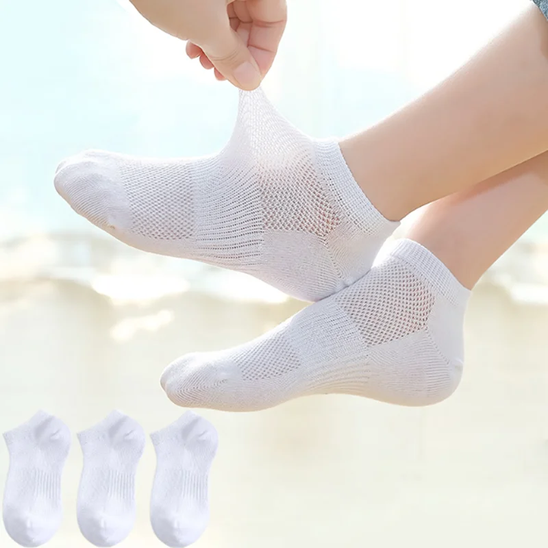 New thin white mesh socks for boys and girls