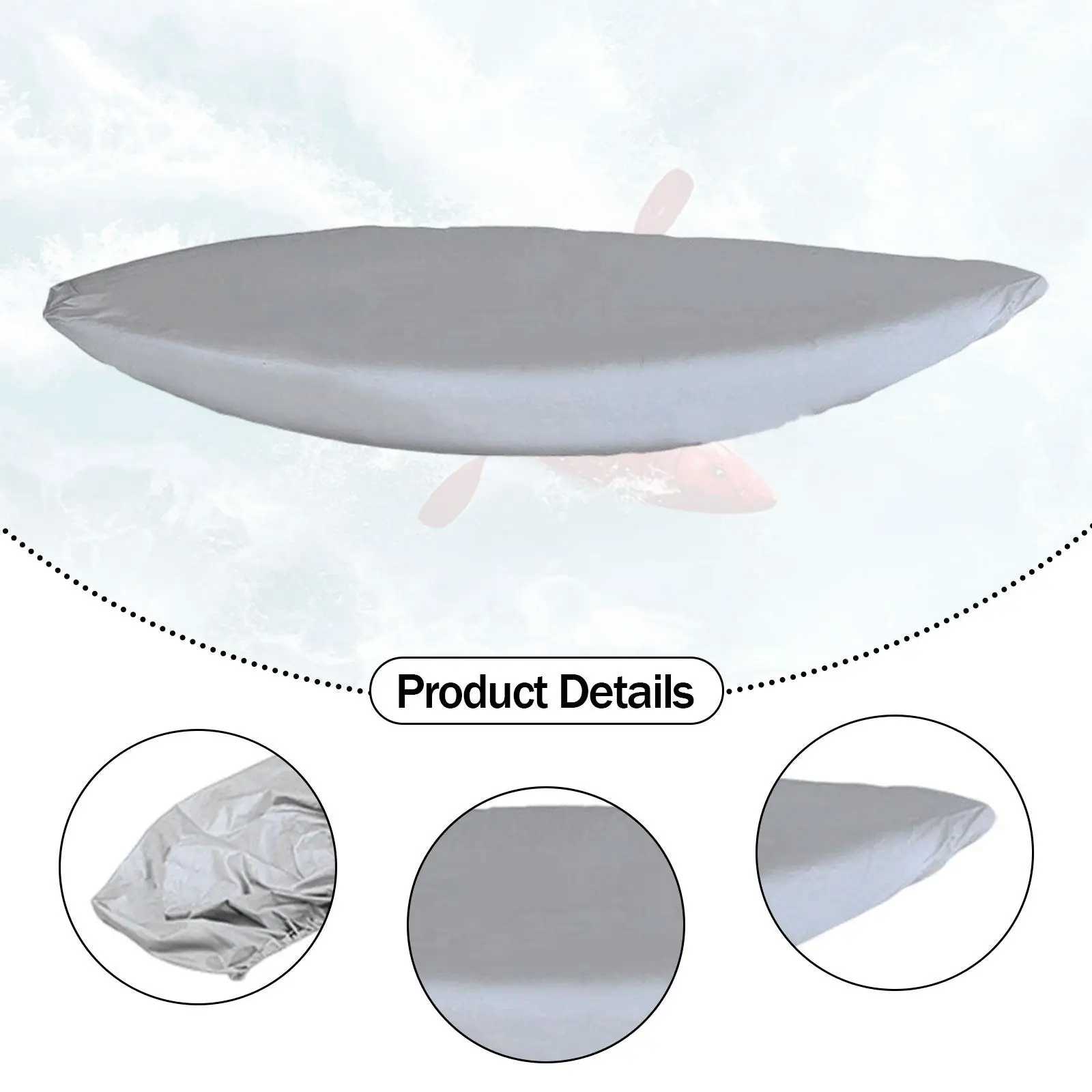 غطاء الزورق متين مقاوم للماء من قماش أكسفورد غطاء قارب مقاوم للتمزق للتخزين في الهواء الطلق #5