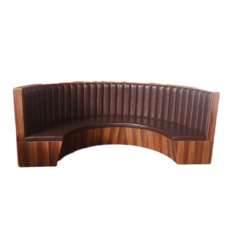 

«Угловые сиденья для будки» с тафтинговым кожаным бархатным материалом. Ресторанная изогнутая кабина для углов.