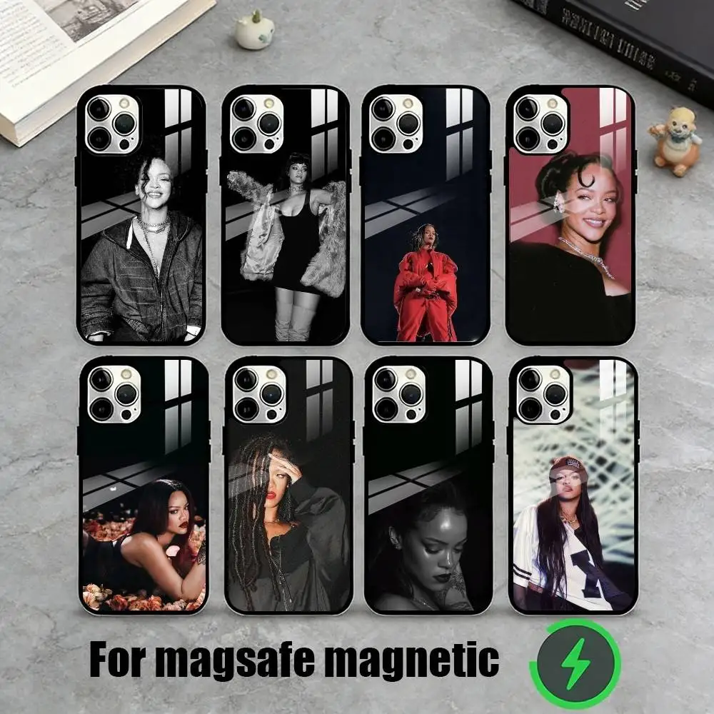 

Hot singer R-Rihannas cool Phone Case For iPhone17,16,15,14,13,12,11 Plus,Pro Magnetic with Magsafe Wireless Charging