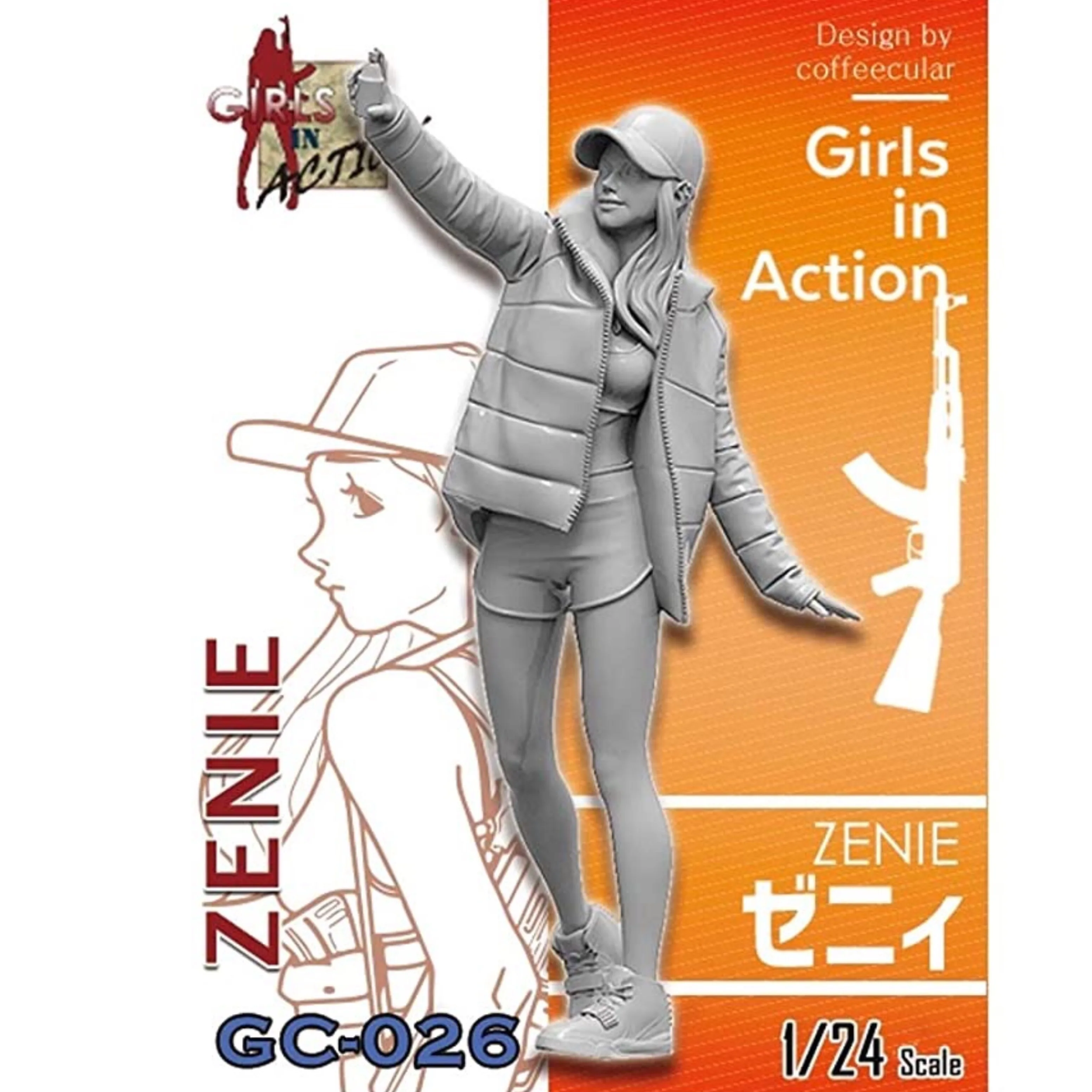 1/24 Girl\'s In Action Girl In Action Series Resin Model White Mold