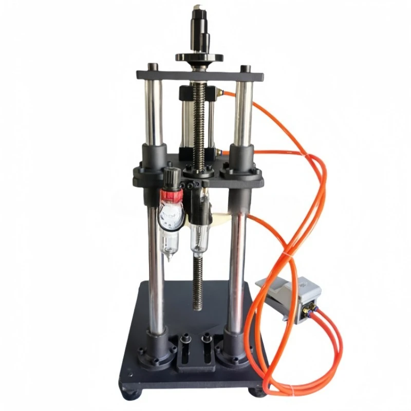 New semi-automatic paint barrel can be sealed with 0.3l-5l metal aluminum soft plastic barrel lid sealing and capping machine