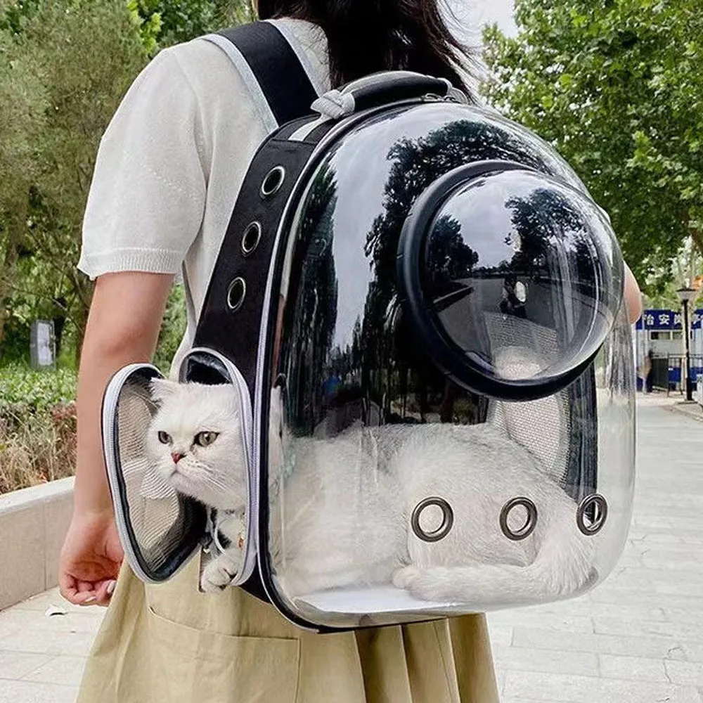 

Pet Cat Carrying Bag Outdoor Travel Space Capsule Pet Backpacks Breathable Portable Transparent Shoulder Bag for Small Dog