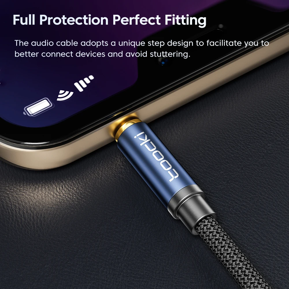 Toocki 3.5mm Jack Aux Cable Support Mic For Headphones Speaker Extender Cord For Mobile Phone Car MP3/MP4 Audio Extension Cable view 3