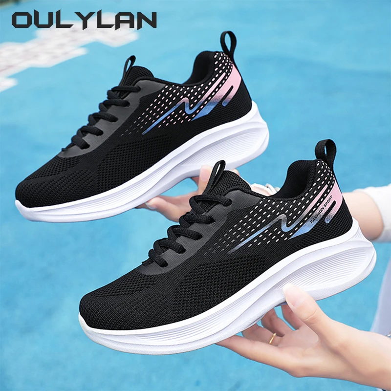 Turnschuhe Laufschuhe Mode atmungsaktiv elastisch trendy für Frauen Frauen Frühling lässig fliegen Weben Sportschuhe Drops hipping