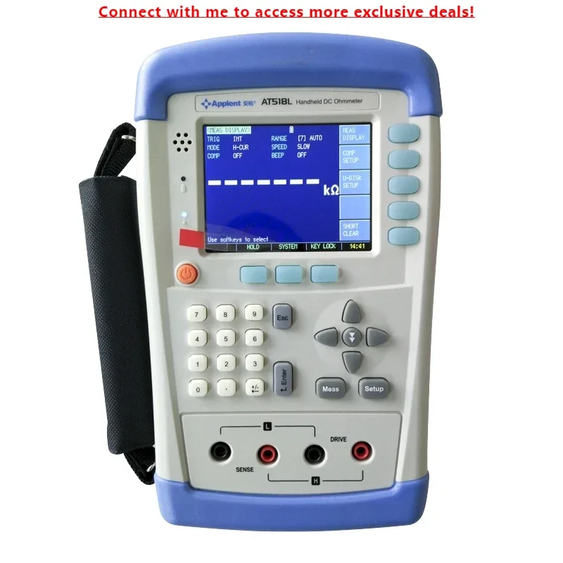 

Applent AT518L Handheld DC Low Resistance Tester Measuring Range 10μΩ ~ 200KΩ, Accuracy 0.1%