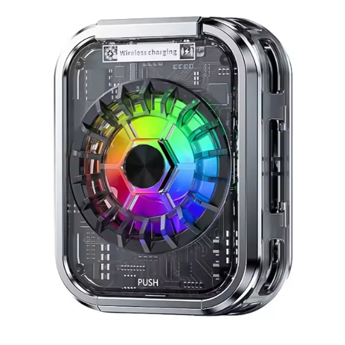 Magnetic Phone Cooler with Wireless Charging Semiconductor Cooling Fan Gaming Fast Heat Dissipation for Android