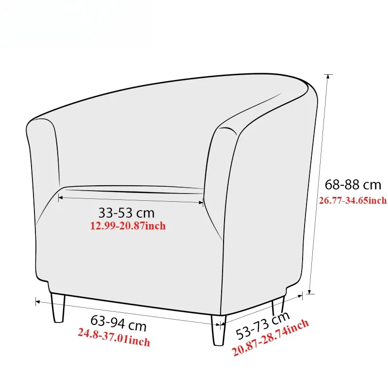 Imagen 6: Funda de sofá para Club de Color sólido, fundas elásticas para sillas y bañera, funda elástica para sofá de un solo asiento, fundas para sillón, Bar de estudio, mostrador para el hogar