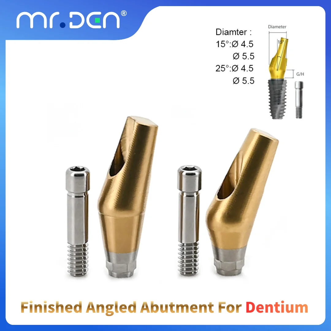 5Sets High Quality Dental Implant Titanium Alloy Finished Angled 15°/25° Abutment For Dentium Dental Clinic Supplies