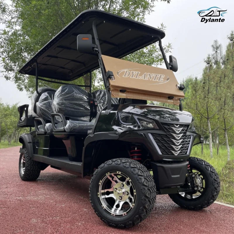 Luxury 2 4 6 8 Seat Street Legal Golf Cart For Off-Road Hunting Use 48V & 60V Lithium Battery And Solar Panel Power Generation