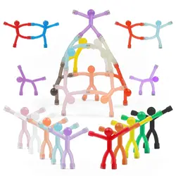 Magnetic Fidget Man 20Pcs magneti frigo umanoide colorato magnetico uomini giocattoli magnete di gomma uomini giocattolo giocattoli da viaggio per ragazzi ragazze