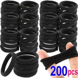 50/200Pcs High Elastic Hair Bands for Women Girls Black Hairband Rubber Ties Ponytail Holder Scrunchies Kids Hair Accessories