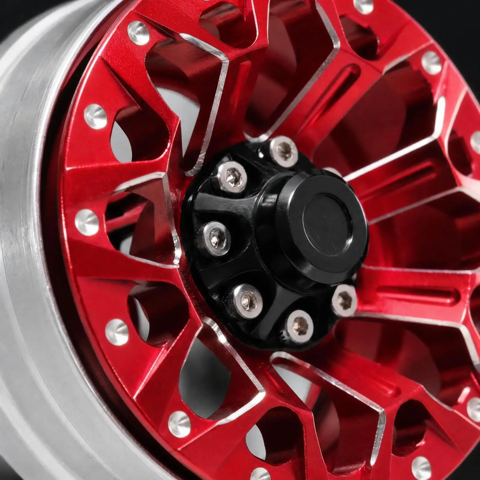 RC Crawler 1.9 Metal Beadlock Rim Wheel Hub Aluminum Alloy for 1/10 Scale RC Rock Crawler Axial SCX10 D90 12mm Hex Offroad