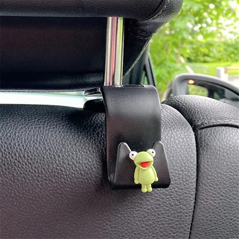 Cute Animal Hook for Bags Car Clips Front Seat Headrest Organizer Holder Auto Fastener Hangers Car Storage Interior Accessories