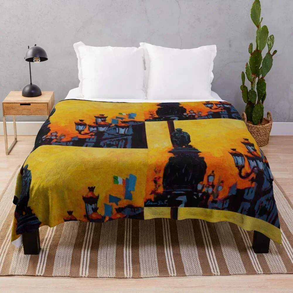 

O'Connell Lamps (Dublin, Ireland) Throw Blanket Soft Sherpa Fleece Warm Blanket for Winter