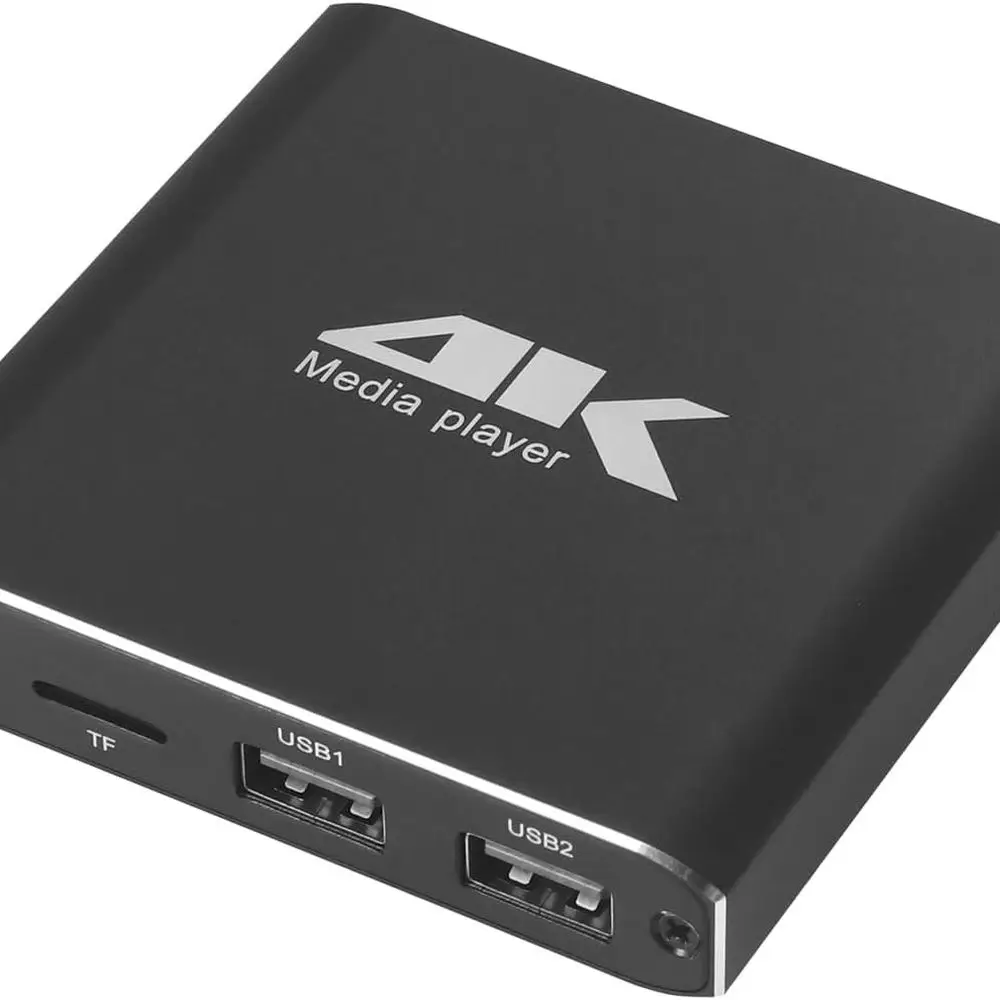

Цифровой медиаплеер 4K Ultra-HD для USB-приводов и карт Micro-SD HEVC/H.265 HD и аналогового AV с автоматическим воспроизведением и петлей Ca