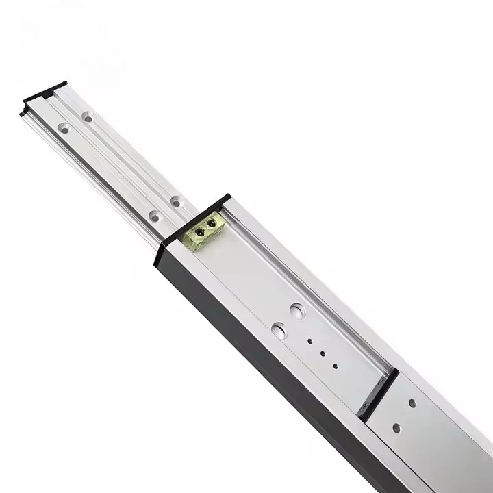 HVPAL 120mm Width 3-Section  Industrial Telescopic Side Mount Guide Aluminum Sliding Rail Side Mount Telescopic Rail 1000kg