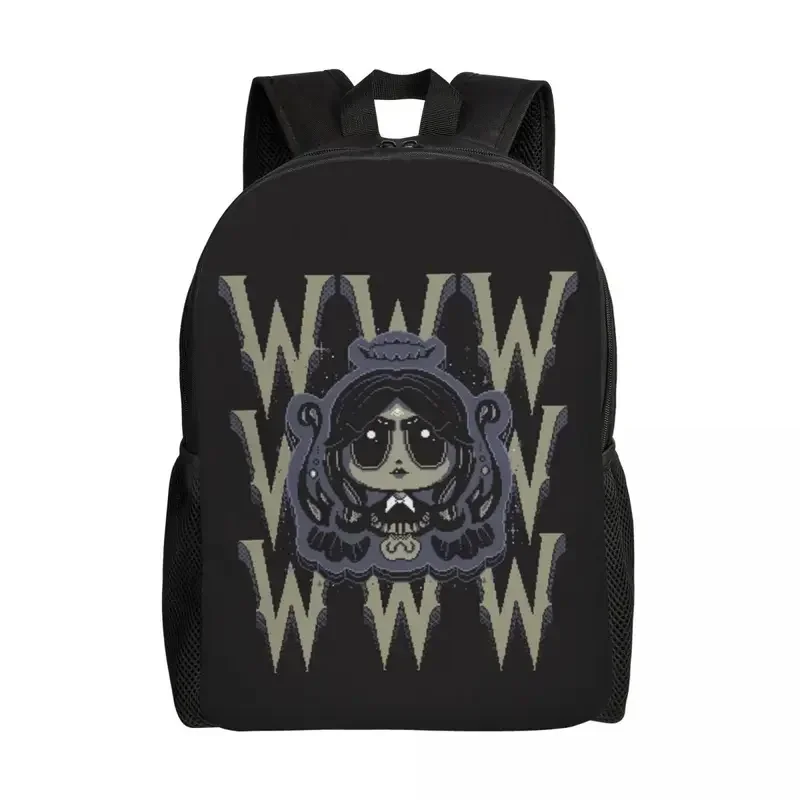 Custom Wednesday Addams Portrait Backpack Men Women Fashion Bookbag for School College Bags