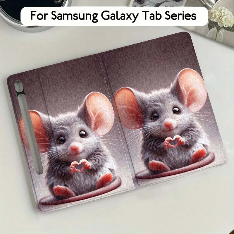 

Cute Hamster Hole Wall For Samsung Galaxy Tab S10 S9 S8 S7 FE Lite Soft Flexible Support Tablet Case Gift
