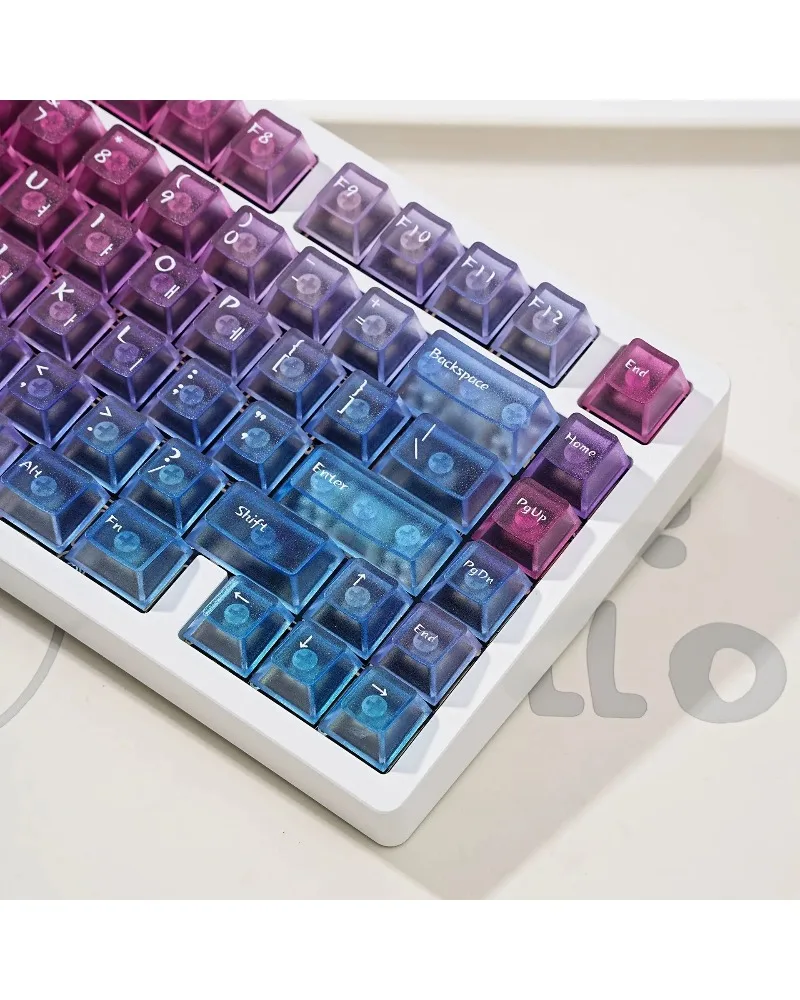 

Transparent PC Korean Full Set Original Keycaps Compatible With Mechanical Keyboards