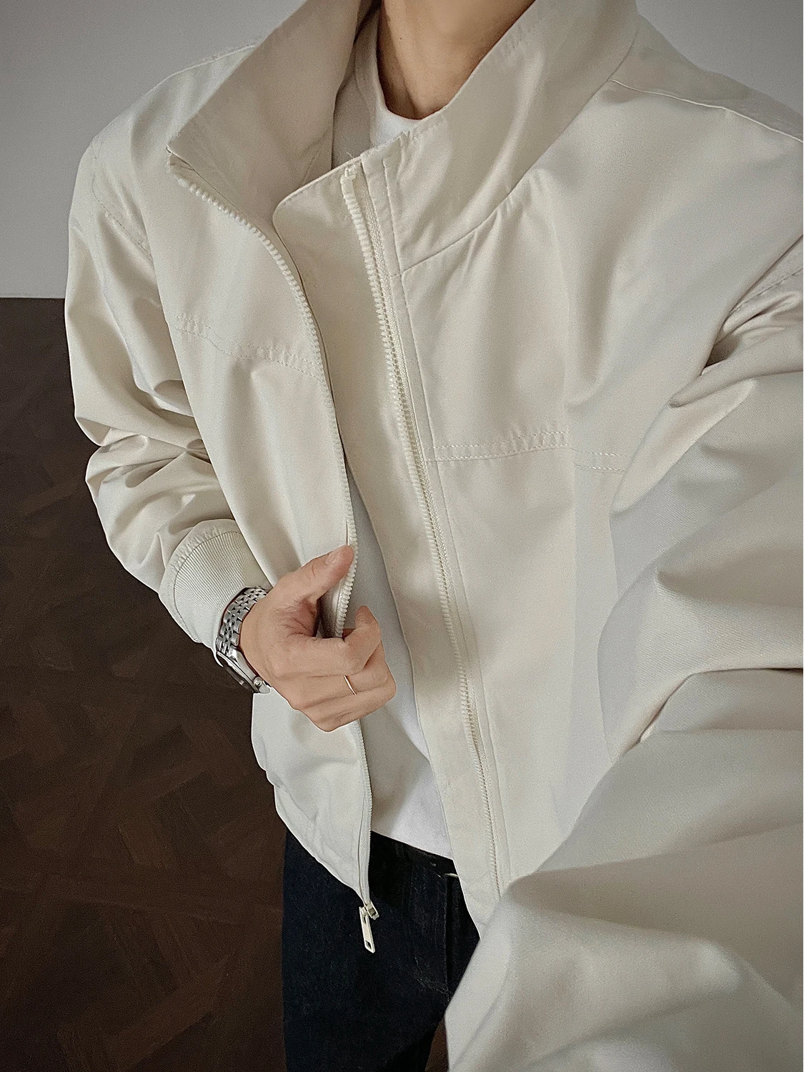 

Мужская куртка American Style: модная демисезонная верхняя одежда с воротником-стойкой, повседневный топ из полиэстера для молодежи