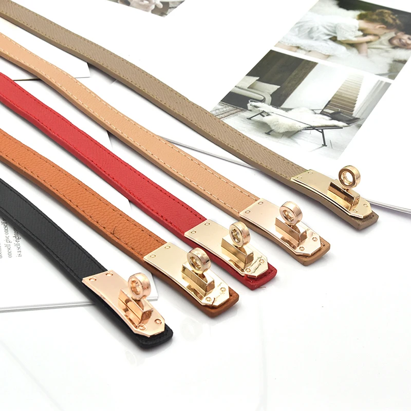 New Fashion High Quality Patent Leather Belt For Women Fine Belts Golden Lock Buckle Dress Jeans Sweater Waistband Belt