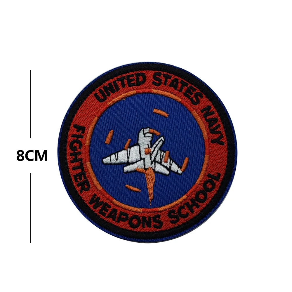 US A41 Black Aces Squadron Arm Badge Top Gun Tactical Military Embroidered Patches Emblem Badges For Jackets